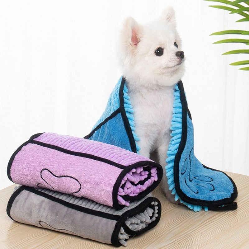 Wrap Your Pets in Luxury: Super Absorbent Microfiber Bath Towels for Dogs and Cats - Quick-Drying, Ultra-Soft Pet Pampering!