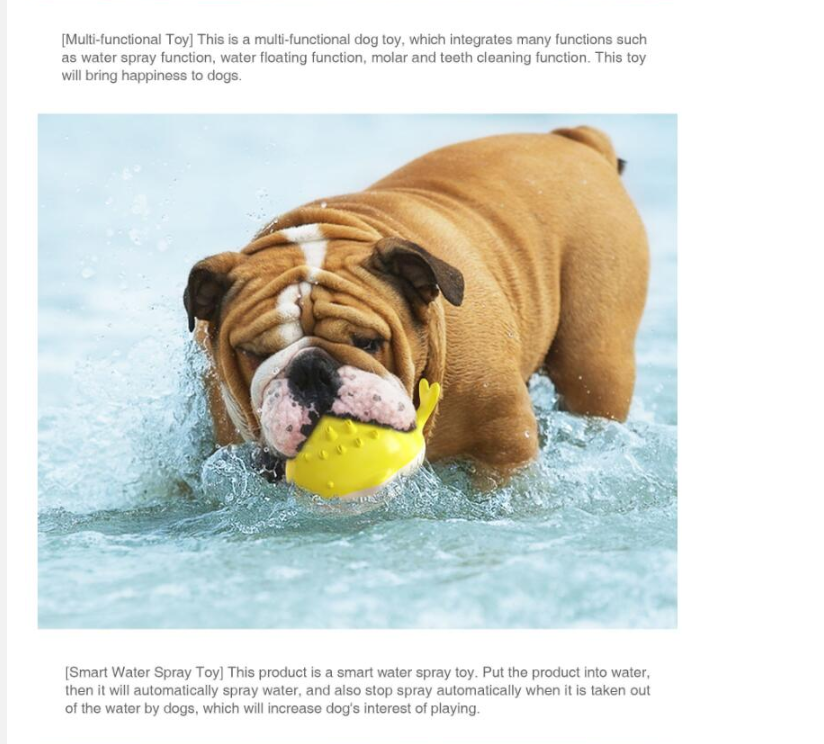 Summer Splash Fun: Electric Water Floating Pet Bathing Toy - Keep Your Dog Cool and Happy!